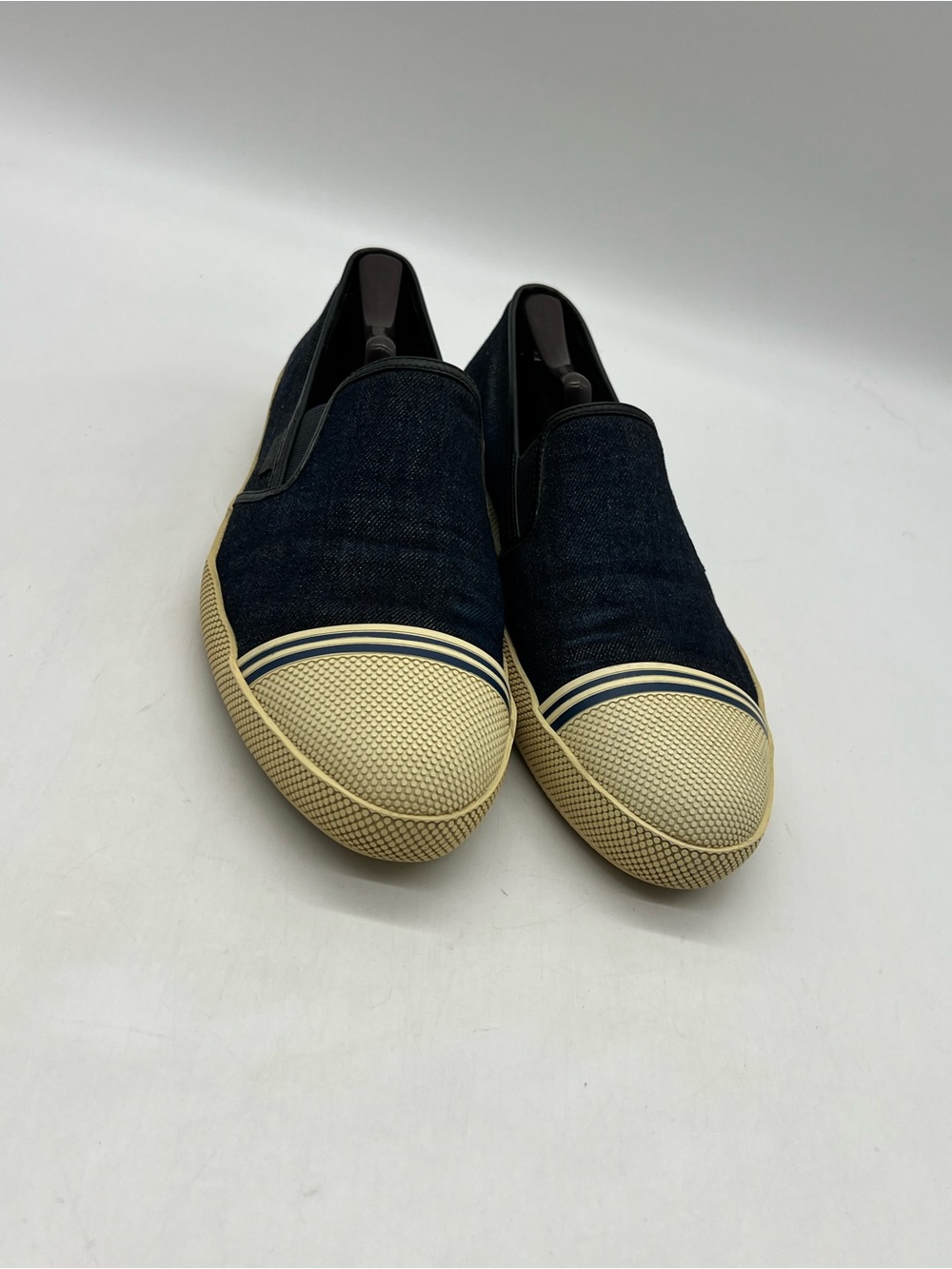 Prada Blue Denim Casual Men’s Sz 9 Sz US 10 Slip On Loafers Fashion Sneakers